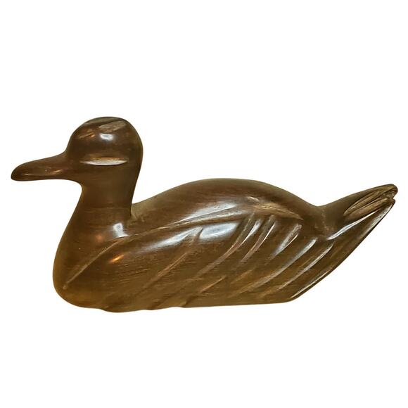 Wooden Duck Decoy Decor Vintage Carved 3.5" - Picture 2 of 10